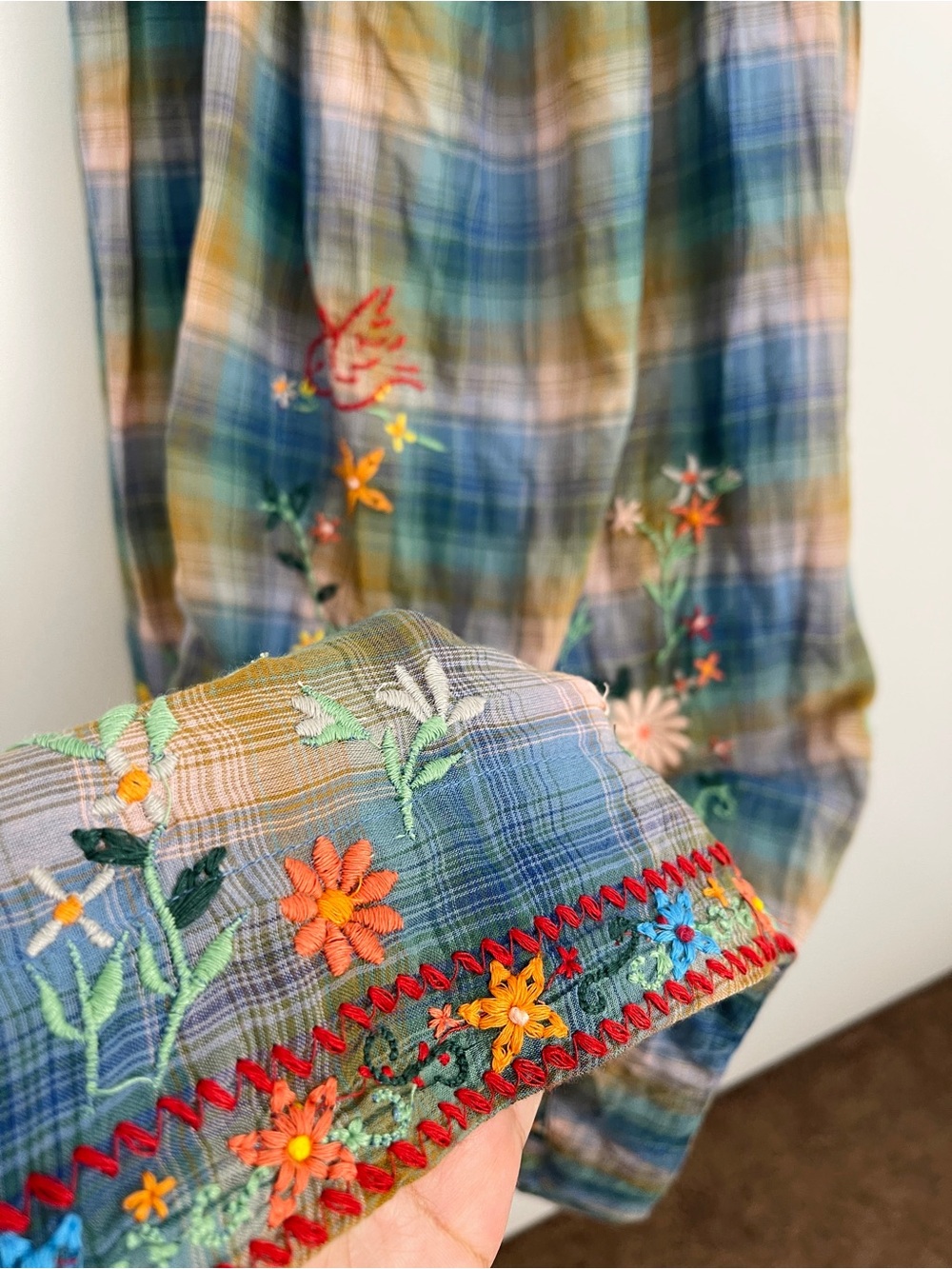 NWT Free People Songs Of Summer Embroidered Floral Birds Maxi Dress Size Medium - Picture 7 of 7